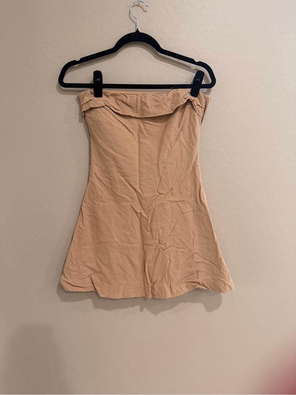 Strapless Beige Tube Dress